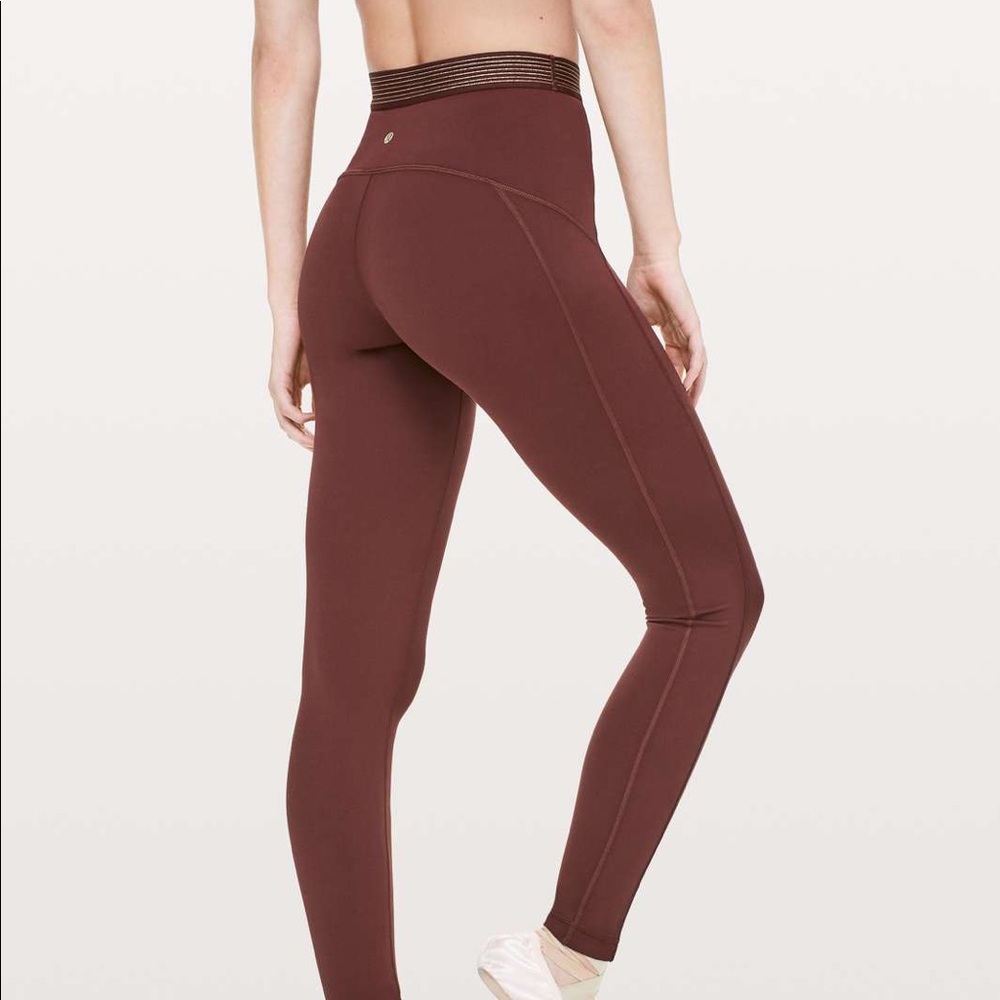 Lululemon Principal Dancer Golden Lining Leggings
